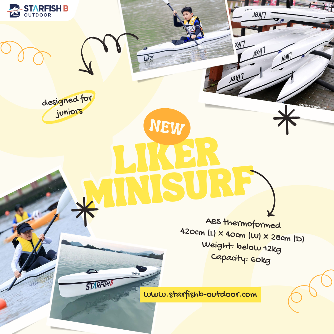 LIKER KAYAK | Minisurf | Single Surfski for Kids