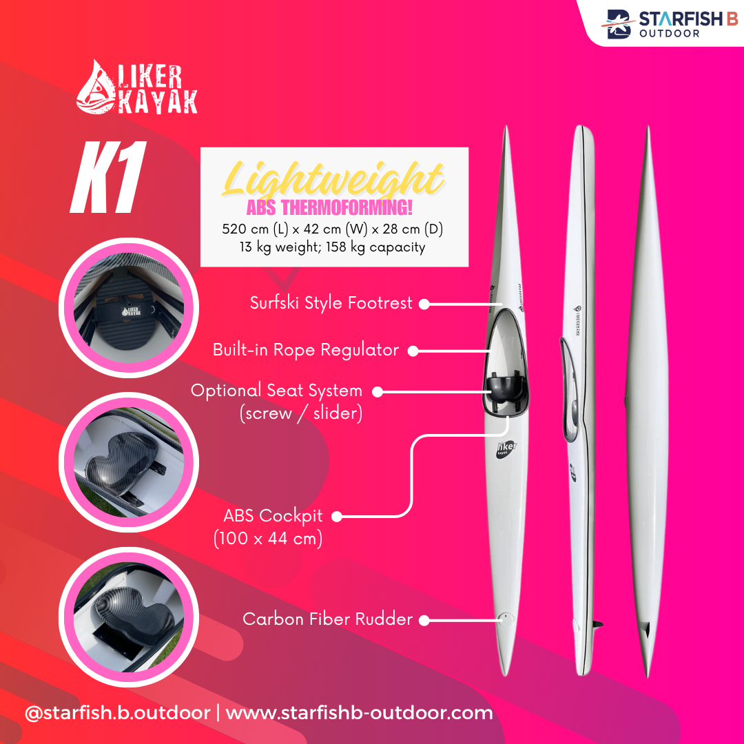 LIKER KAYAK | K1  | ABS Plastic Lightweight K1 Single